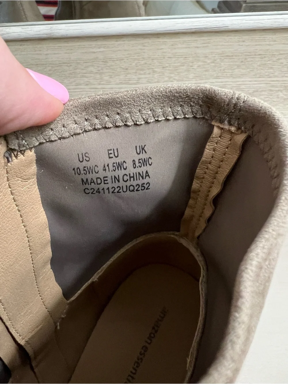 Women's Wide Taupe Suede Ankle Boots